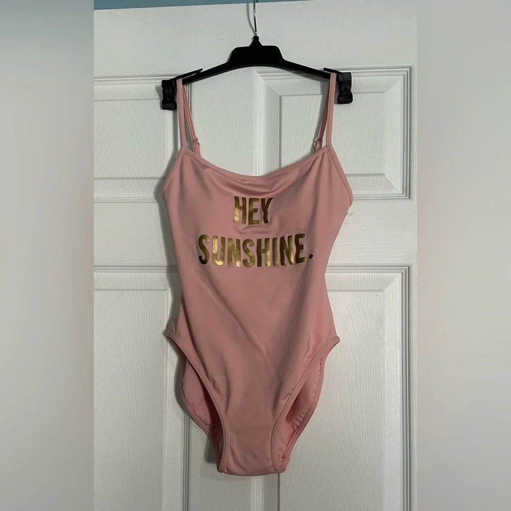 NWT Kate Spade Hey Sunshine Light Pink One Piece Swimsuit‎ - Size XS